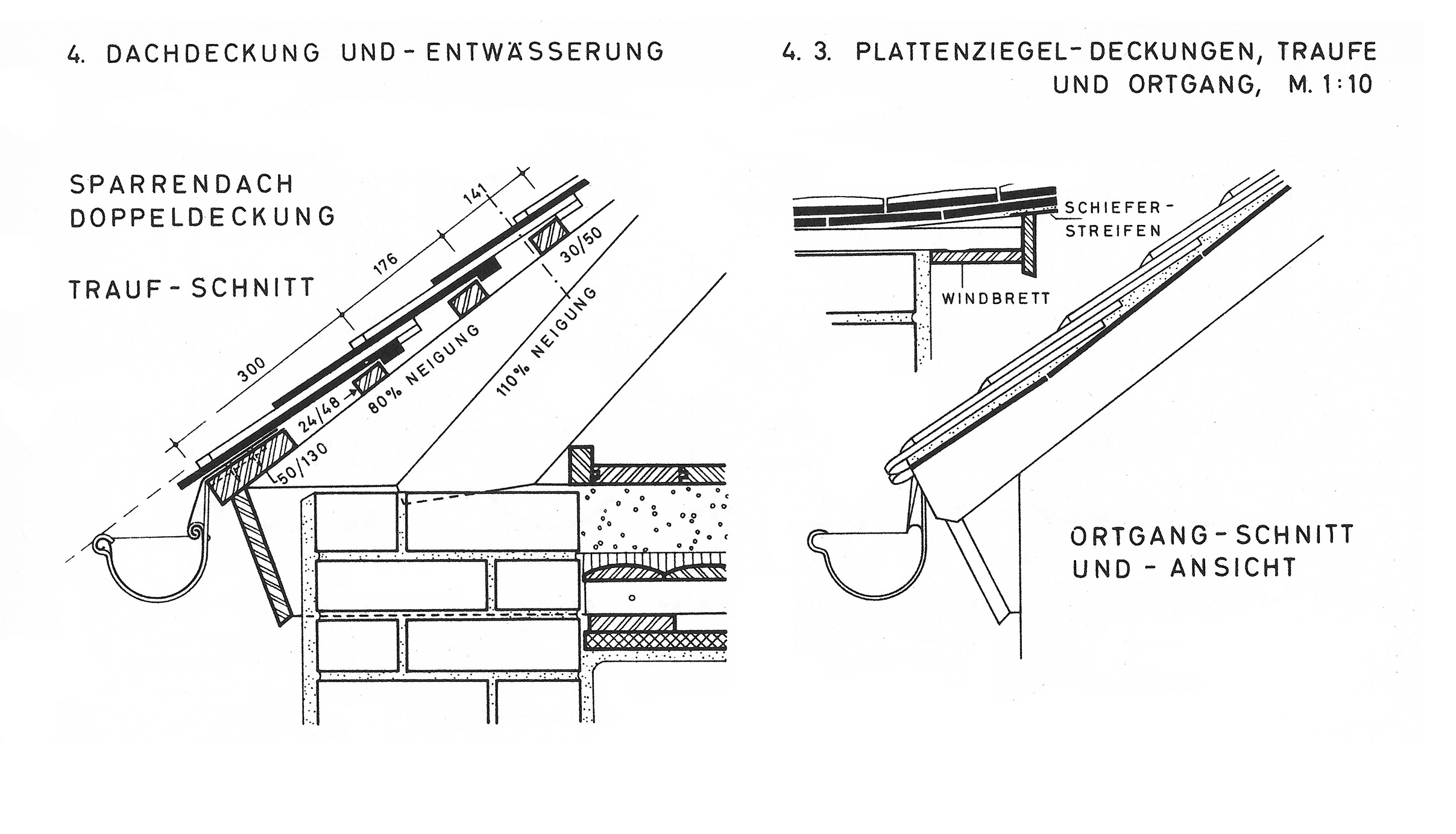 Schuppenartige Dachdeckung: Ziegeldeckung