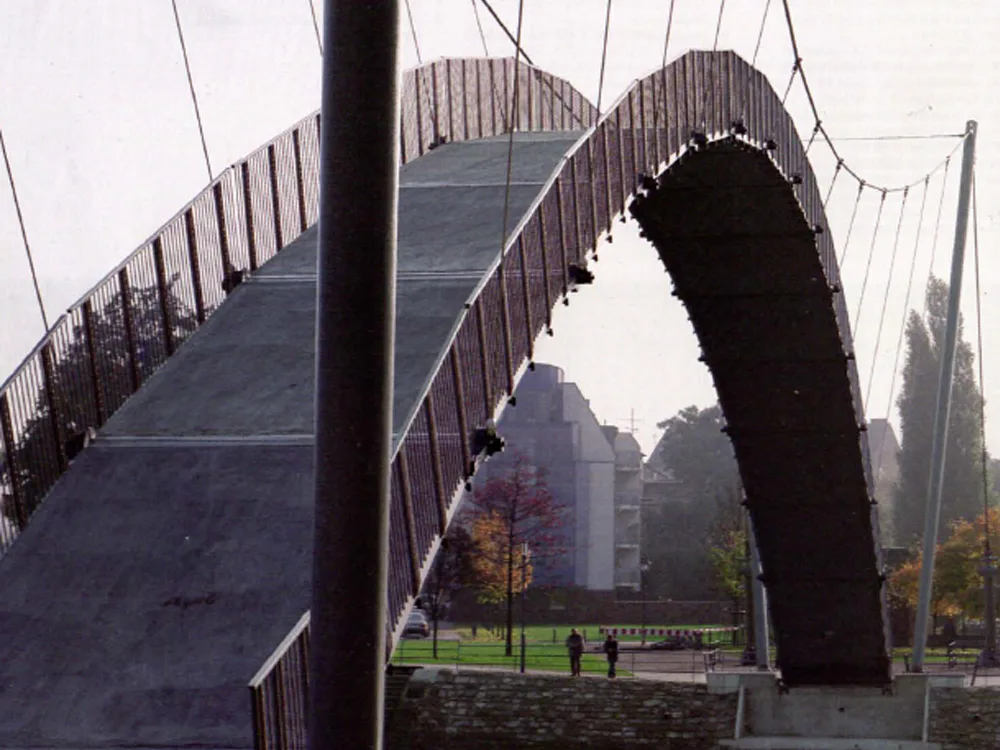 Pedestrian Bridge in the Inner Harbour of Duisburg