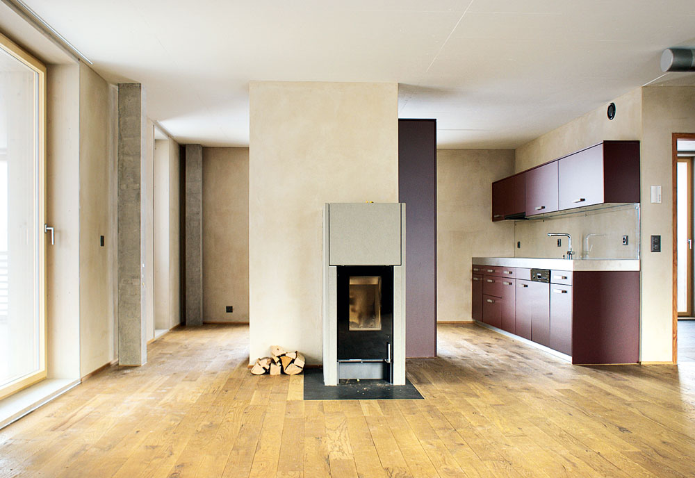 Wohnraum mit Holzofen
