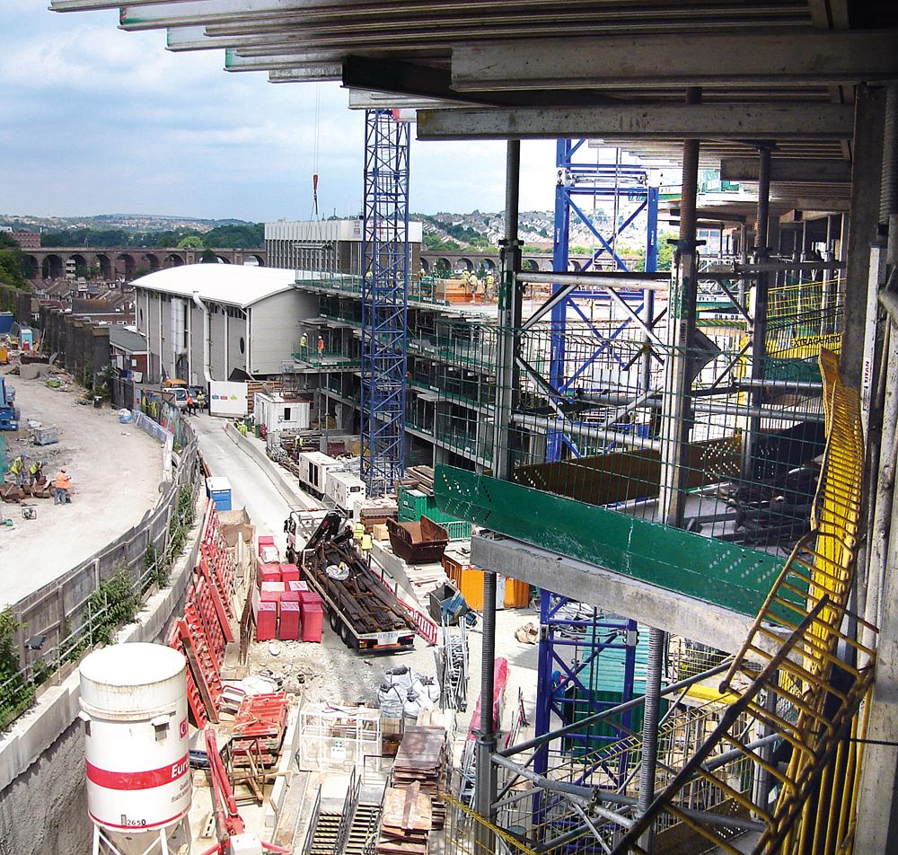 Blick von »Brighton Belle« nach Norden während der Bauphase