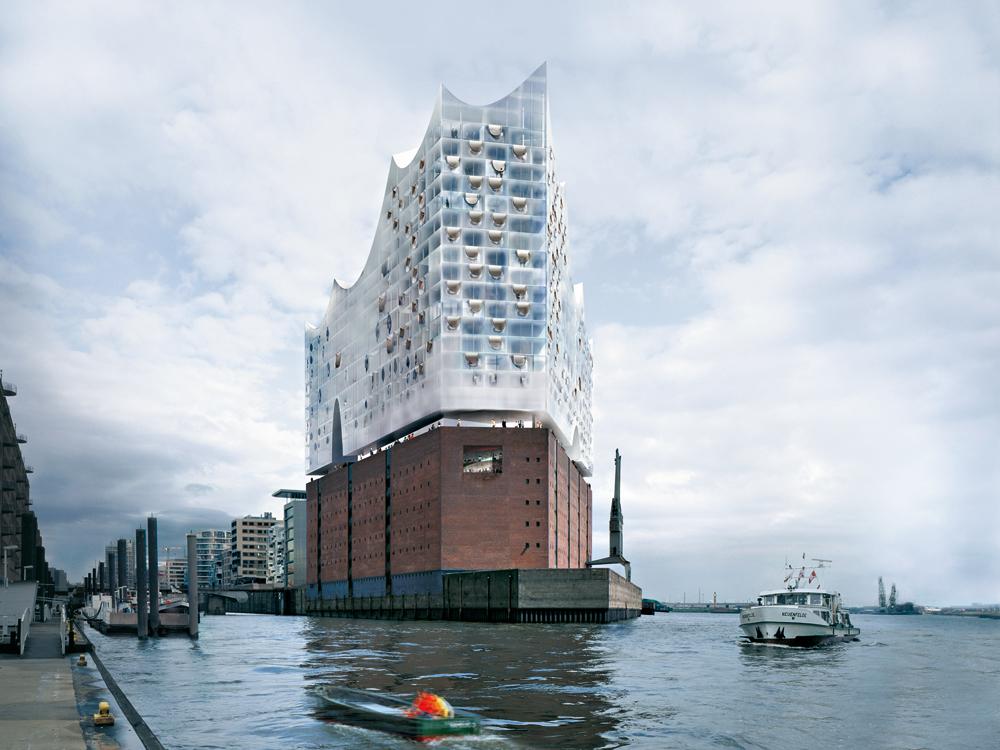 Rendering, view from the west, 2006