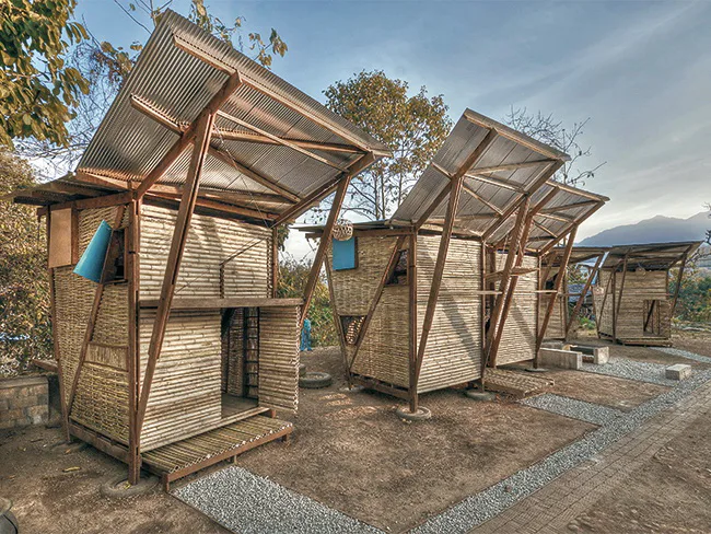 Sleeping huts for orphans in Noh Bo, Thailand
