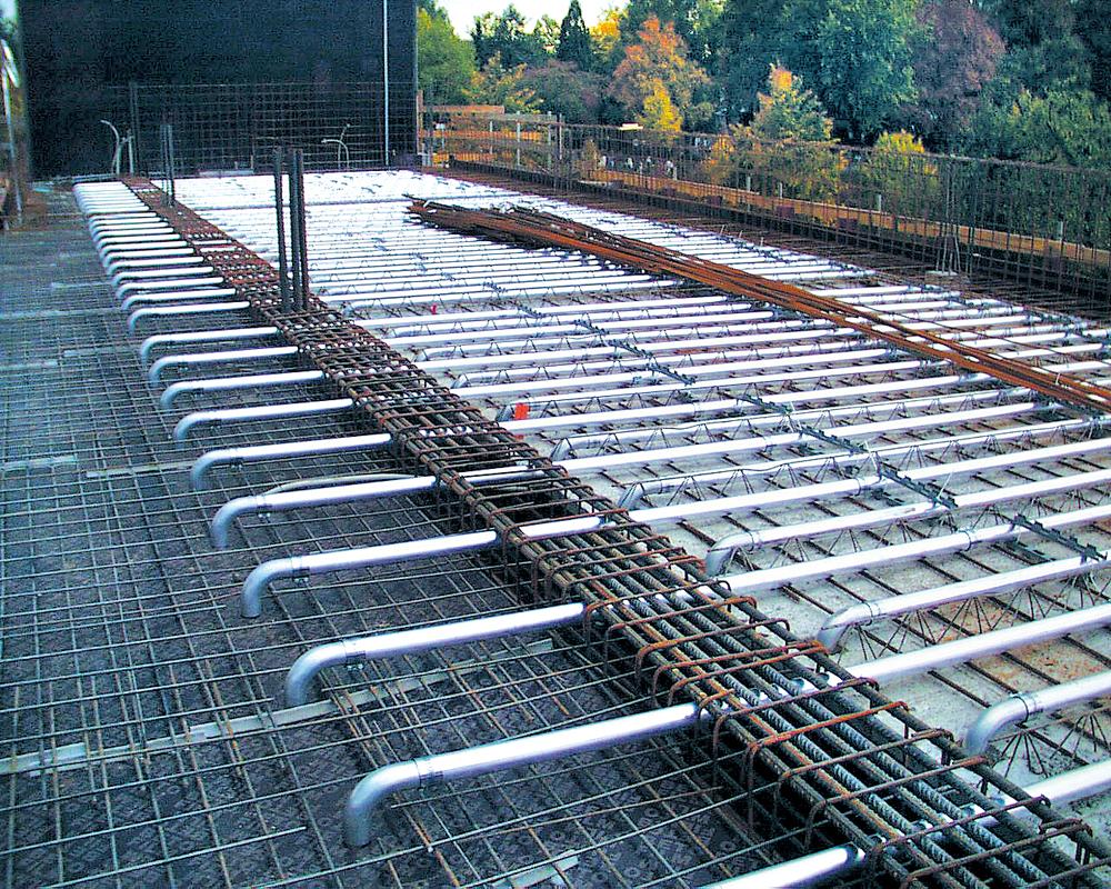 luftgeführte Betonkernaktivierung
