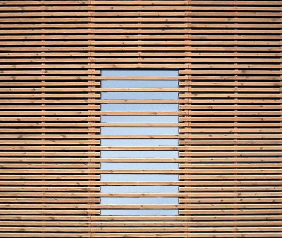 thermisch modifiziertes Holz, Kinderklinik in Nantes
Architekten: Bruner Saunier