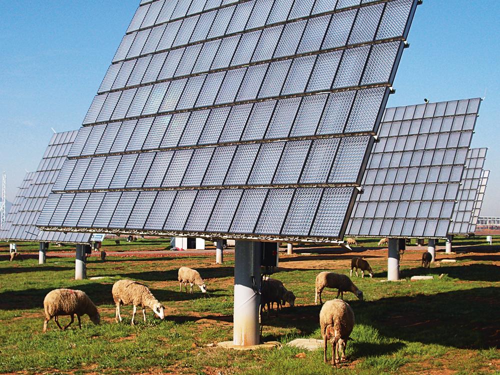 Solarkraftwerk mit Konzentratormodulen