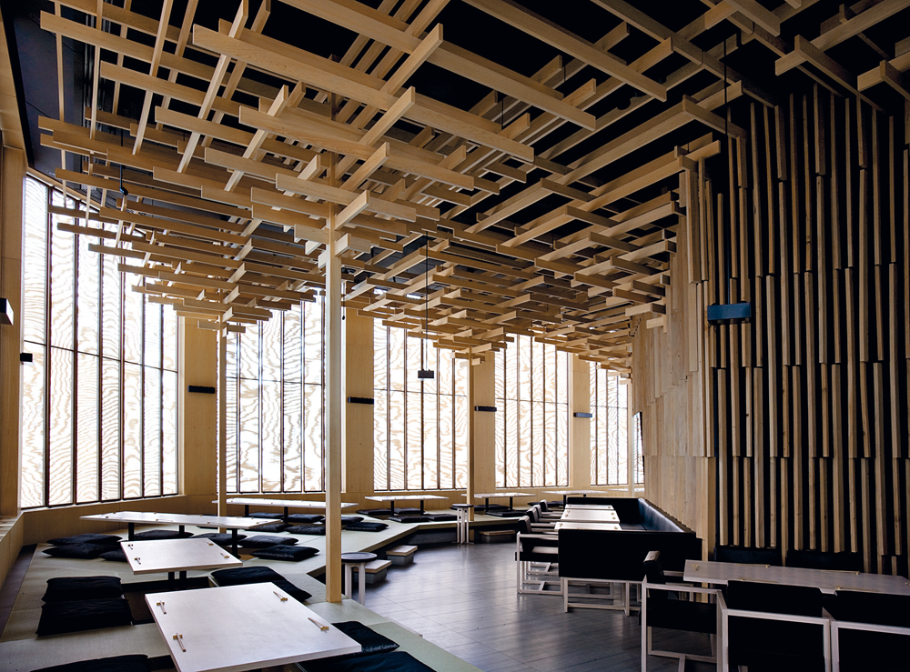 Restaurant Sake No Hana in London, 2008
Architekten: Kengo Kuma and Associates