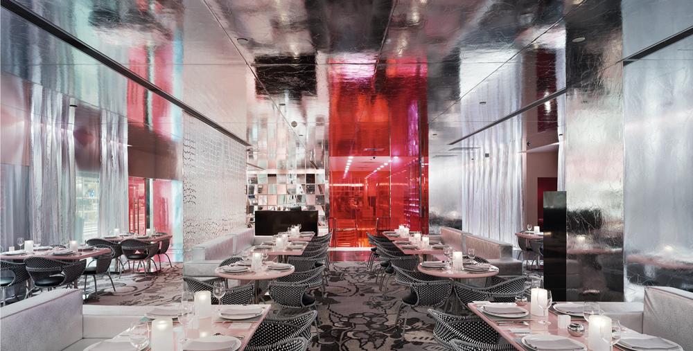 Restaurantbereich in der Fauchon-Filiale Peking, 2007
Architekt: Christian Biecher
