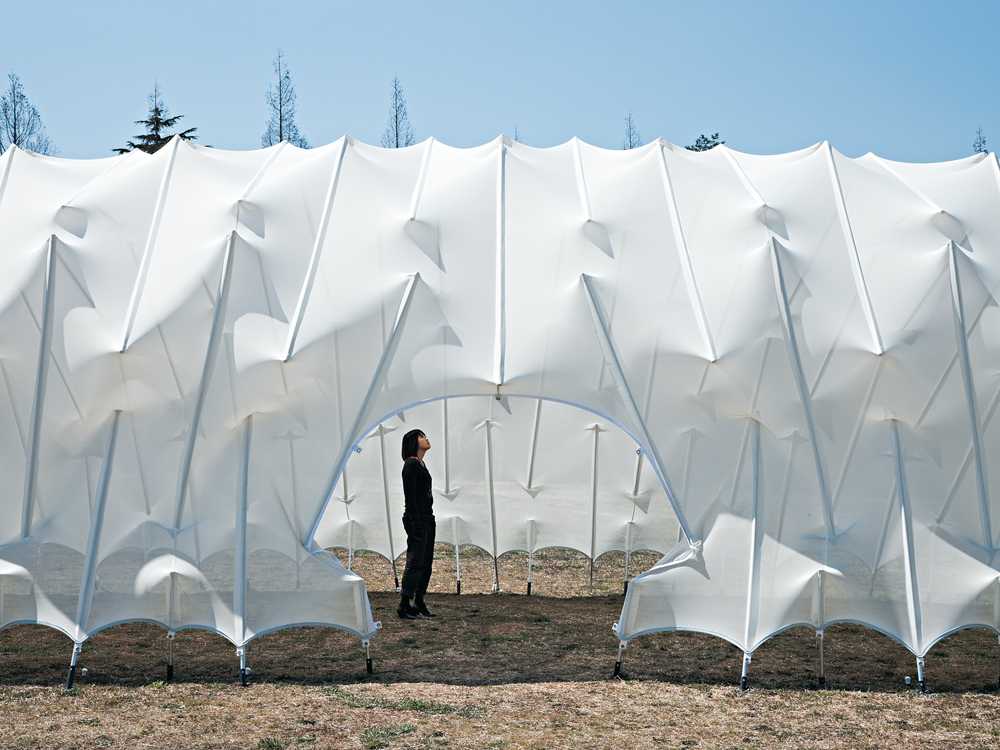 Temporärer Pavillon in Noda