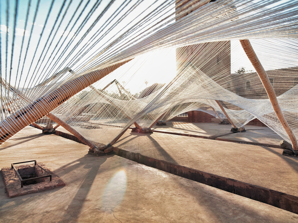 temporäre Überdachung einer Ruine in Marrakesch, 2012
Entwurf: Barkow Leibinger Architekten