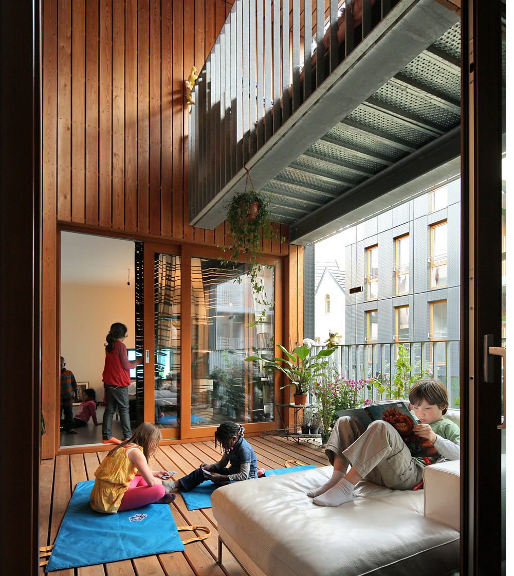 zweigeschossige Loggia in Haus C