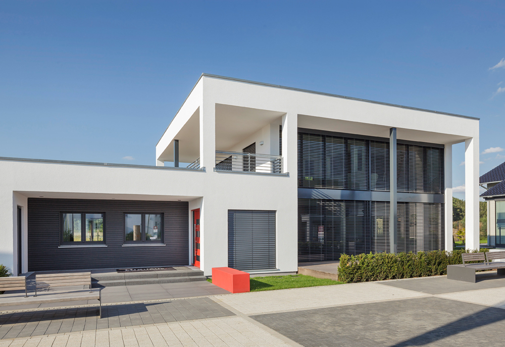 Effizienzhaus Plus in Köln (Architektur: Melanie Wöppelmann/ LuxHaus GmbH & Co. KG; TGA-Planung: Christoph Deuster/ LuxHaus GmbH & Co. KG)