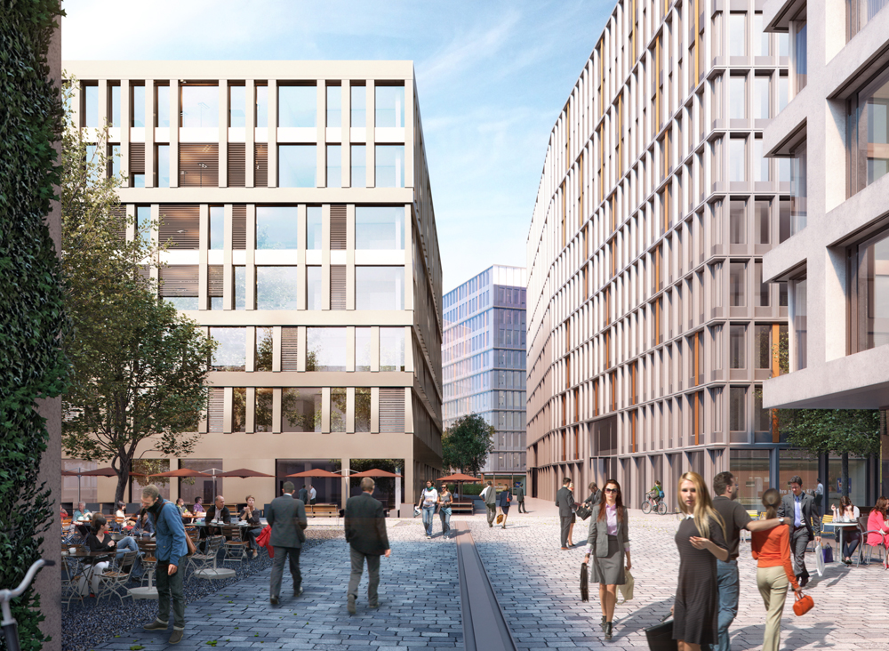 Bürobauten im Nordteil der GreenCity Zürich (JSWD Architekten, Köln)