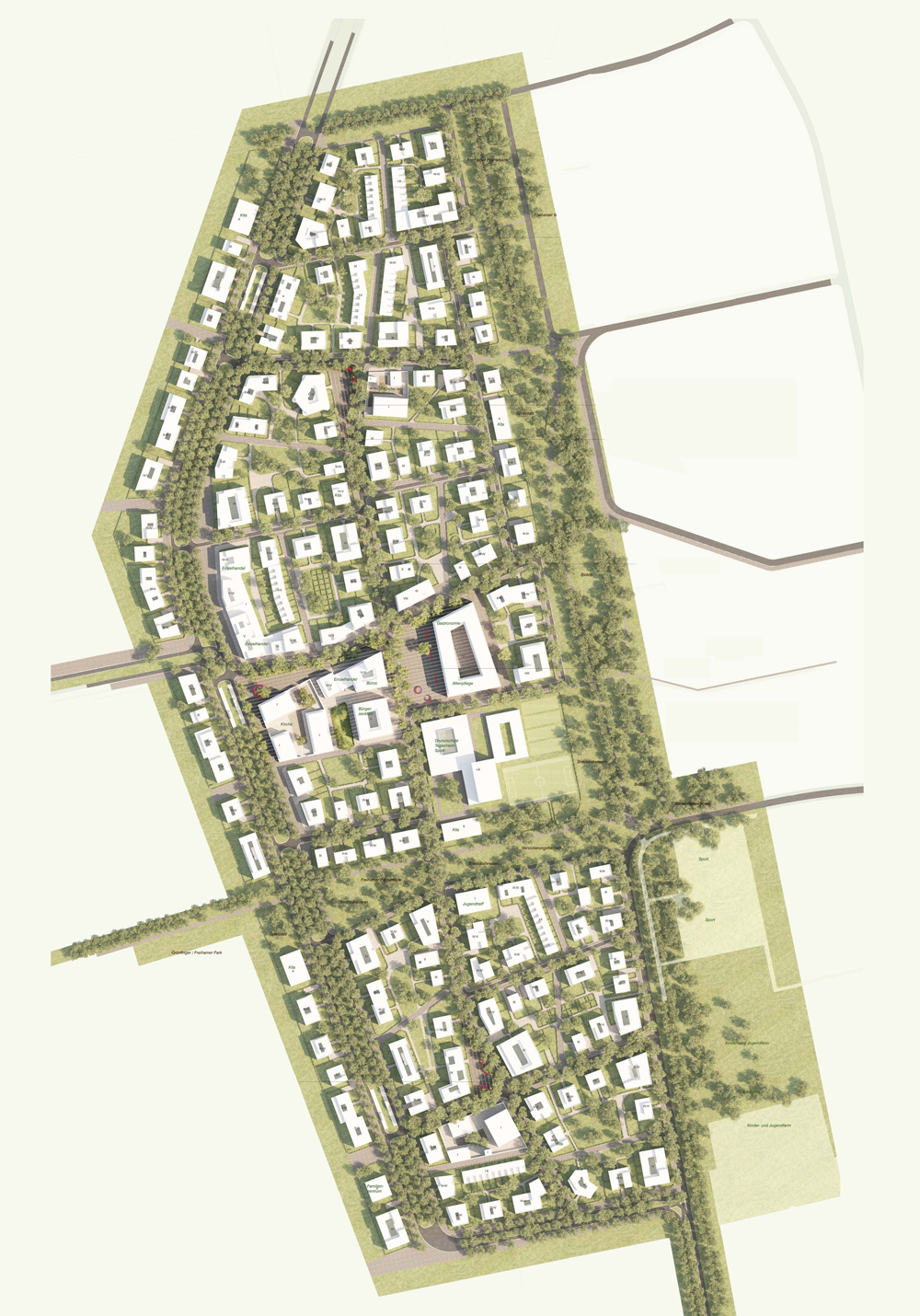 Städtebaulicher Entwurf für Freiham-Nord (West8, Rotterdam)