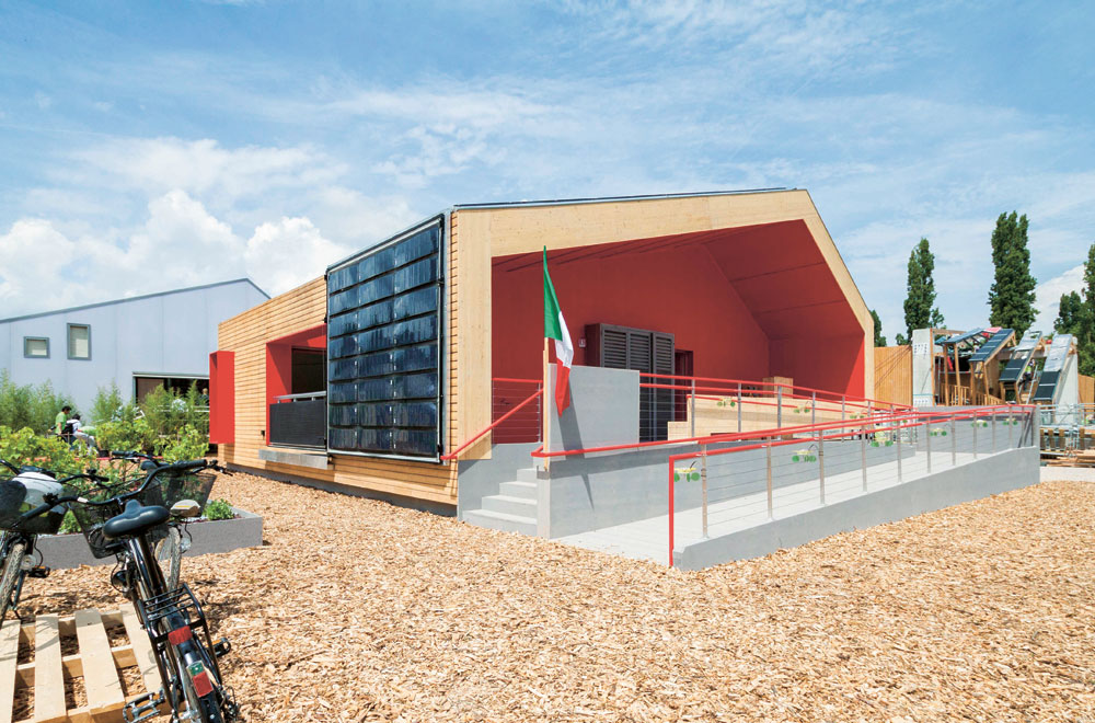 Prototyp für einen Sozialwohnungsbau aus Holz: RhOME (Università degli Studi Roma Tre)