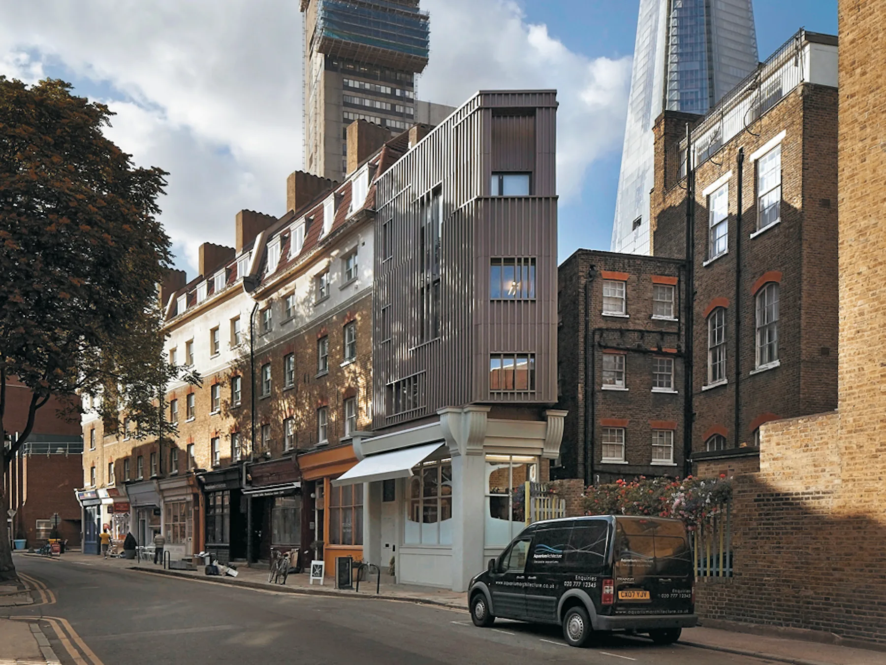 Scale Cladding Zinc Jeweller’s Studio with Shop in London