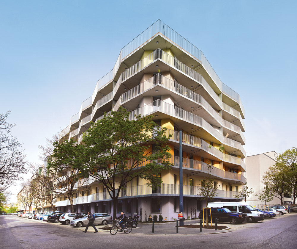 querkraft architekten: Geschosswohnungsbau in Wien (Passivhaus)