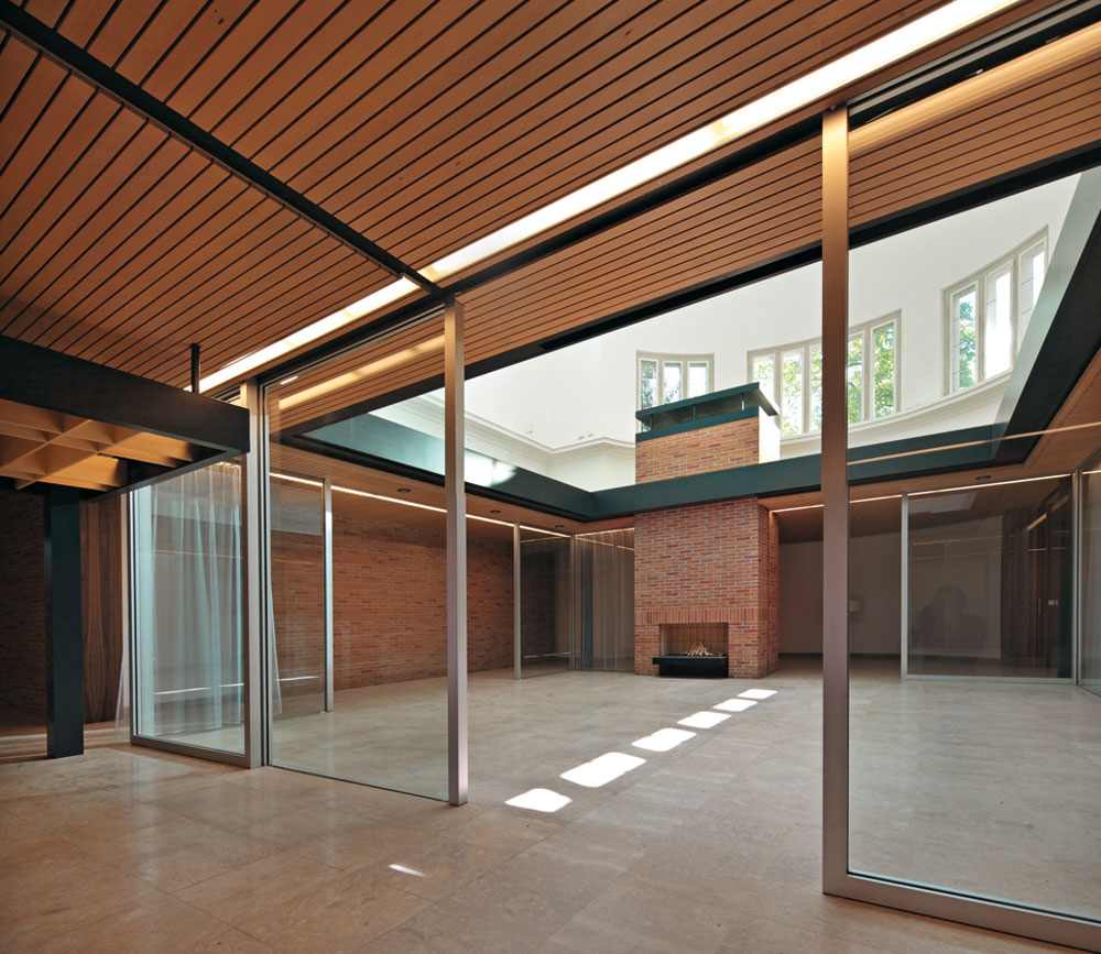 Blick vom »Empfangszimmer« ins Atrium