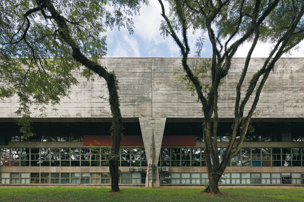 Faculdade de Arquitetura e Urbanismo, Universidade de São Paulo FAU/USP in São Paulo, 1961– 68  Architekten: João Batista Vilanova Artigas, Carlos Cascaldi Tragwerksplaner: Figueiredo Ferraz