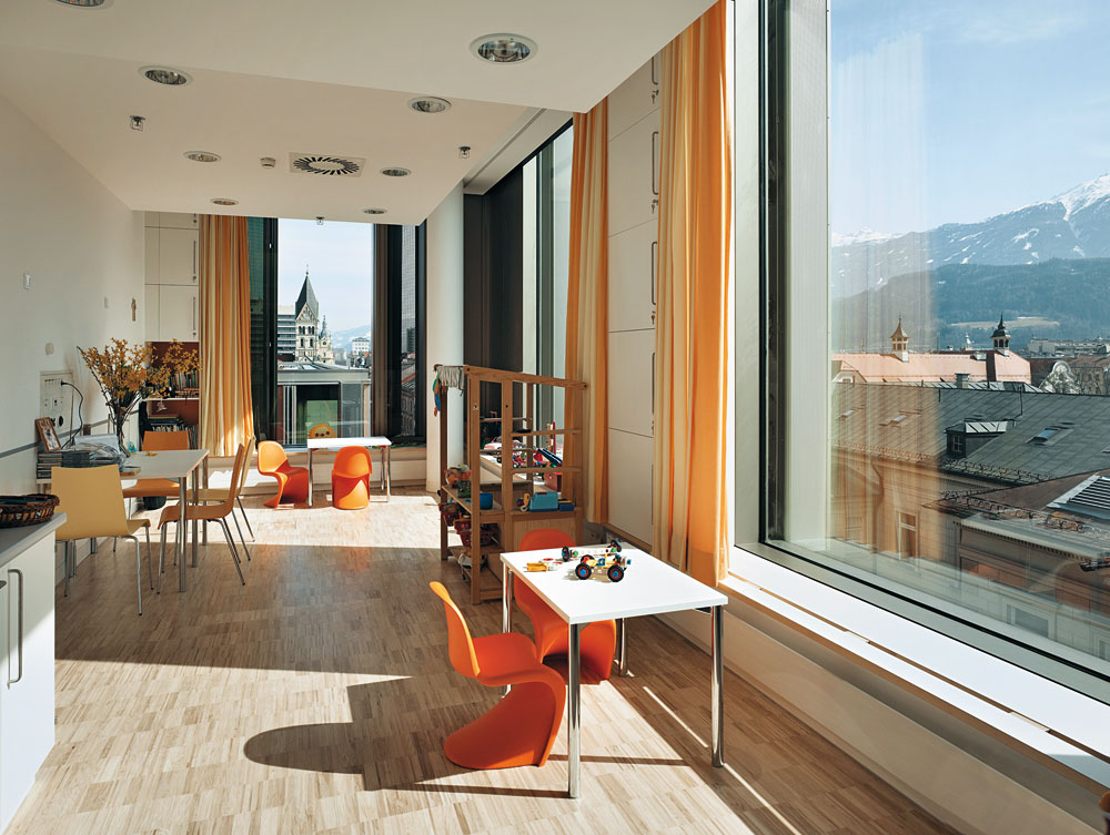 Spielzimmer des Kinder- und Herzzentrums Innsbruck, 2008, Architekten: Nickl & Partner