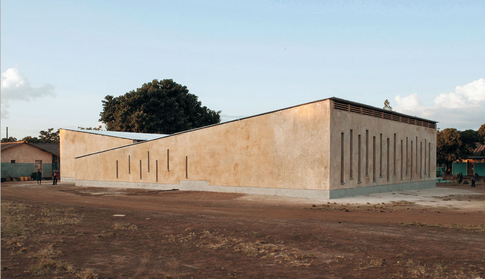 Prototyp-Schule in Lusaka, Sambia, 2014; Ansicht Südwest
