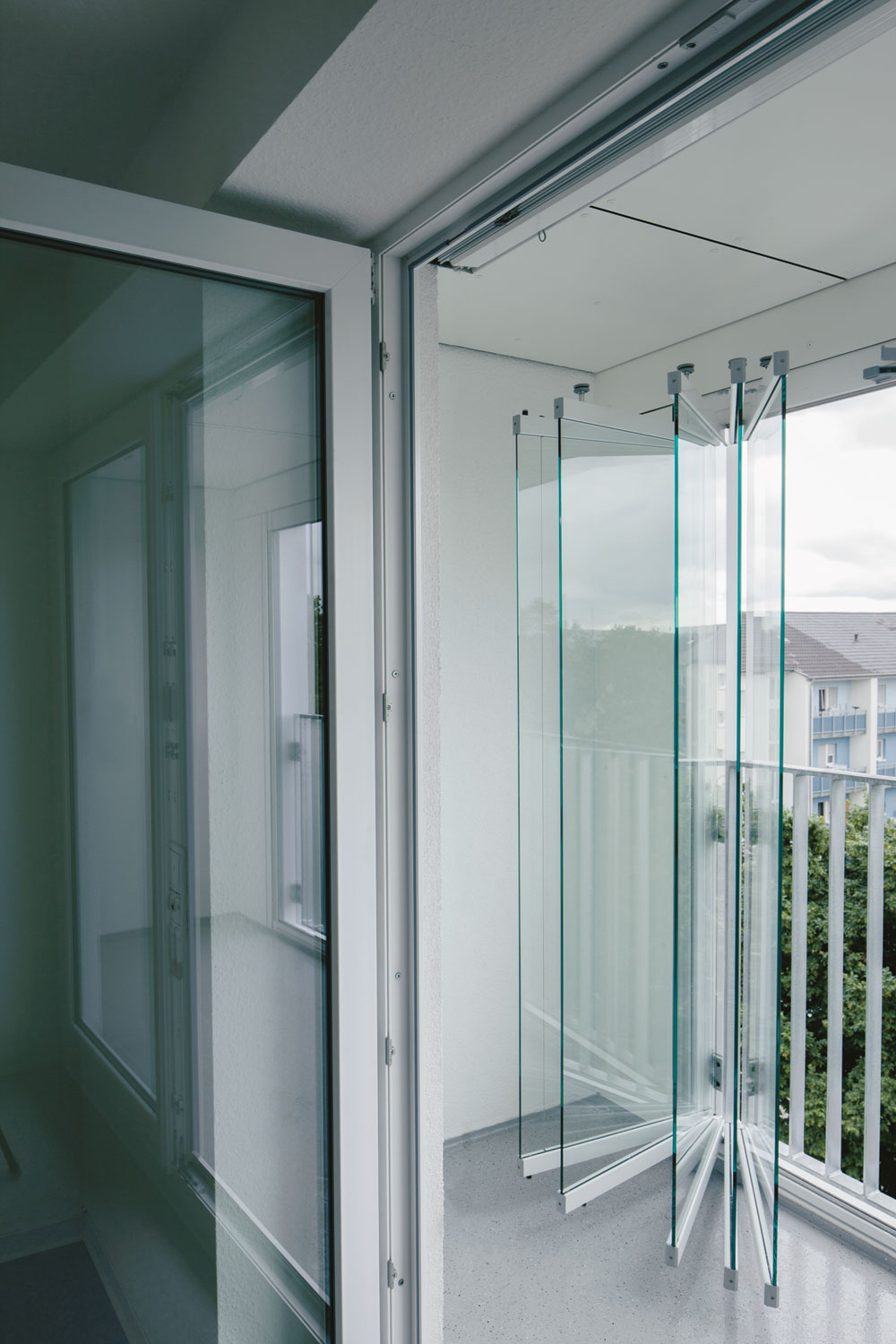 Loggia mit Faltverglasung