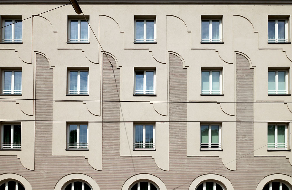 Detail der Ostfassade im 3. Obergeschoss