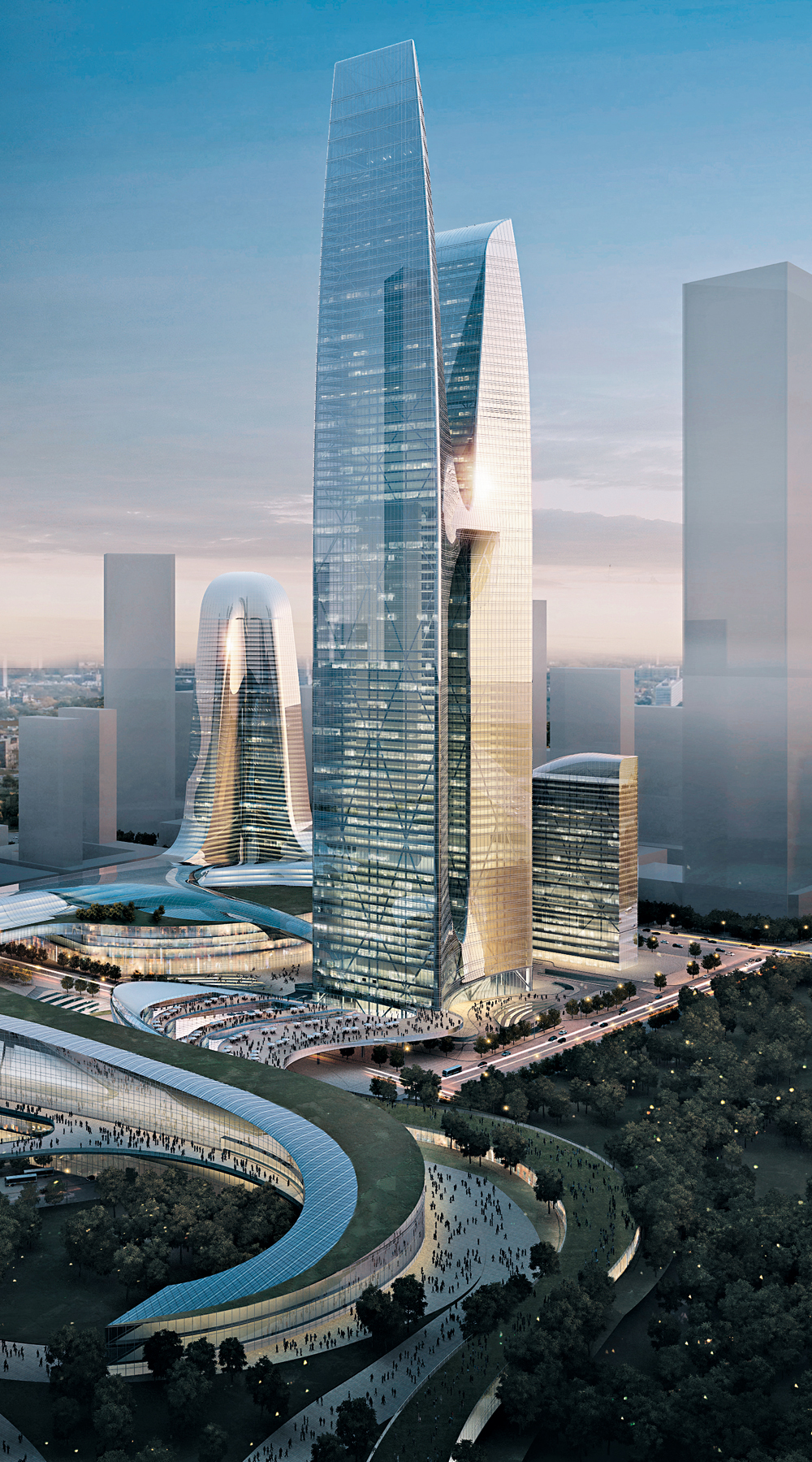 Schubsystem in Form ausgesteifter Röhren
Liansheng Financial Center, CN–Taiyuan
Entwurf 2012