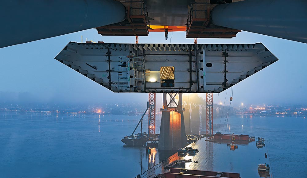 Transport und Montage mit eigens entwickeltem Equipment
