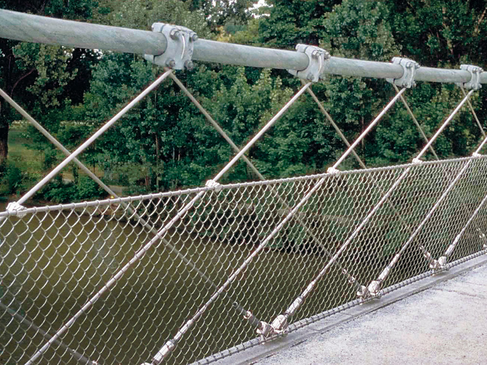 guardrail, pedestrian bridge at the Max-EythSee across the Neckar river, Stuttgart, schlaich bergermann und partner