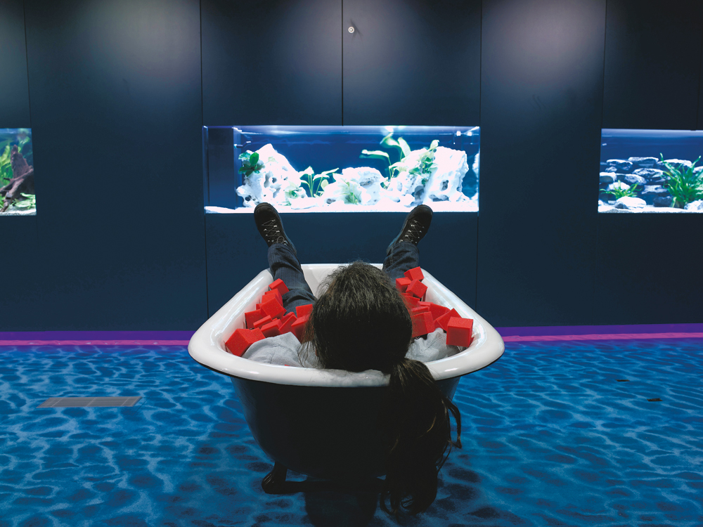 Inspirationsraum mit Aquarium im Google EMEA Engineering Hub, Zürich 2008
Architekt: Camenzind Evolution, Zürich