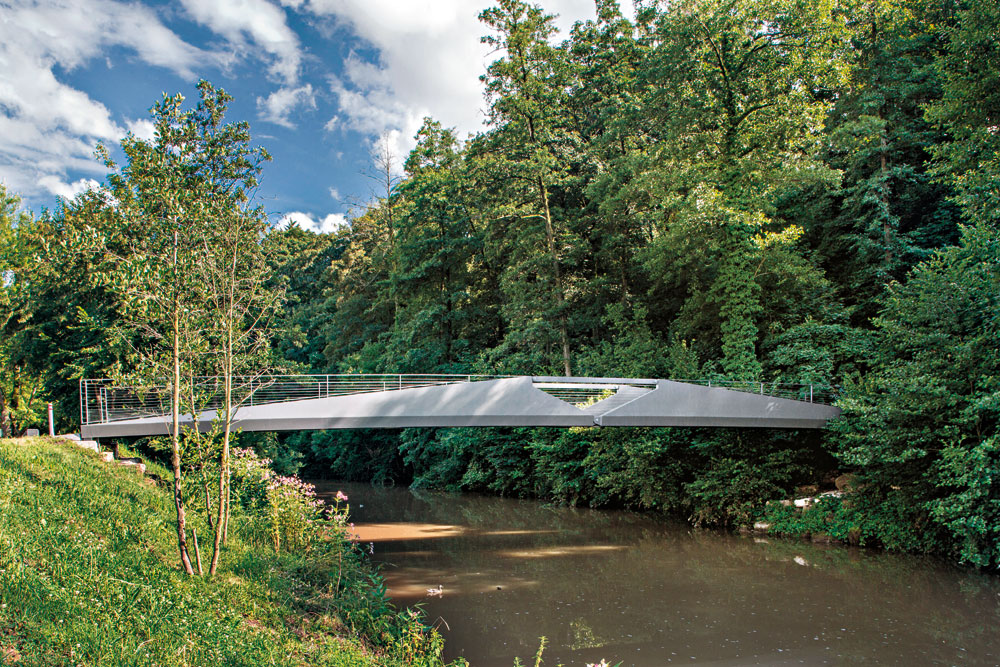 Fußgängersteg Bleichwiese Backnang, schlaich bergermann und partner