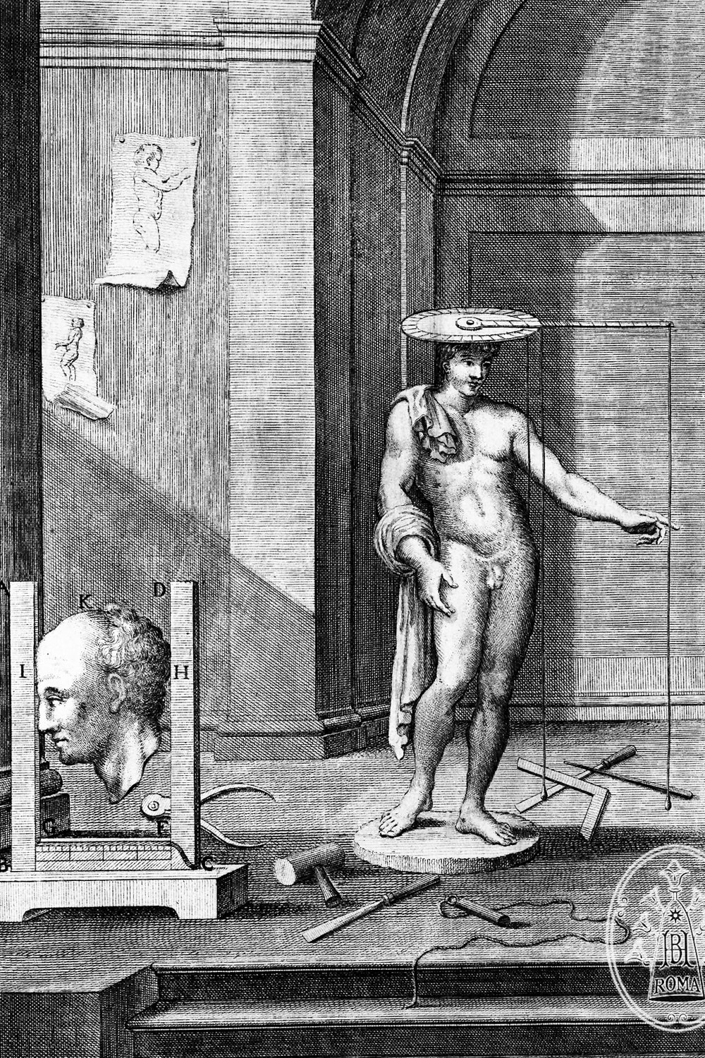 Albertis »Finitorium« aus seinem Traktat De statua (vor 1435)