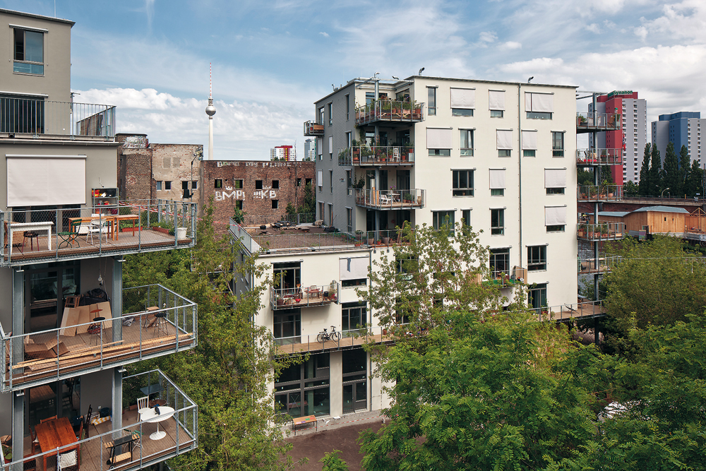 genossenschaftliche Baugemeinschaft Spreefeld in Berlin-Kreuzberg, 2014; Architekten: carpaneto.schöningh, FAT Koehl, BARarchitekten