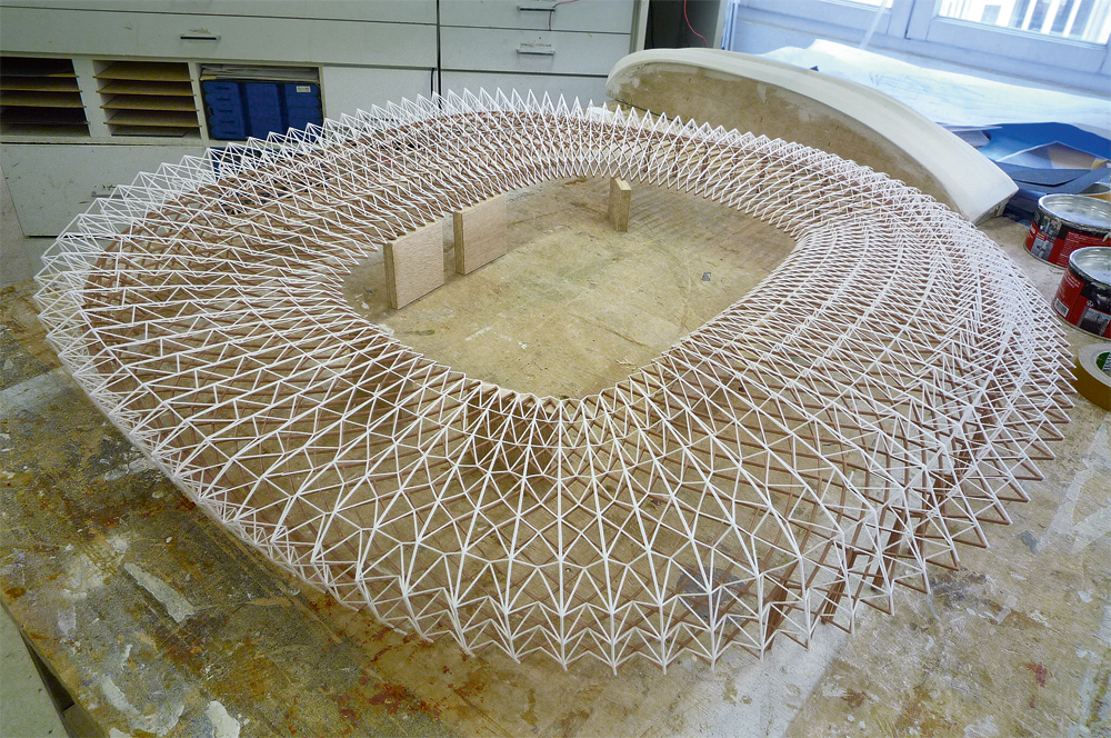 Stadionmodell vor der geometrischen Optimierung