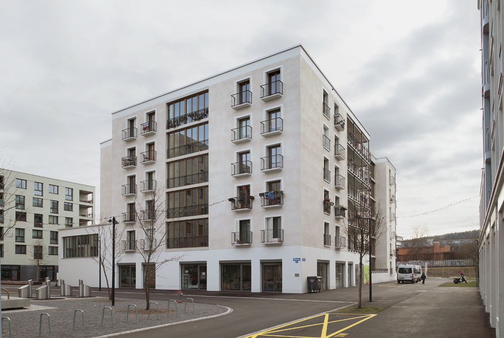 Nordwestansicht vom zentralen Quartiersplatz
