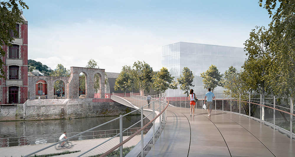 Fußgängerbrücke in GB–Bath, geplante Fertigstellung 2017