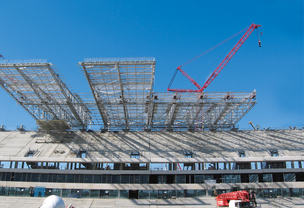 Dachmodule während der Montage
