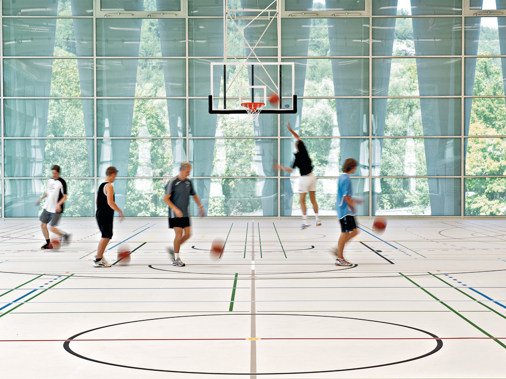 Sporthalle im Sportausbildungszentrum Mülimatt, Brugg / Windisch 2010, Architekten: Studio Vacchini Architetti, Locarno