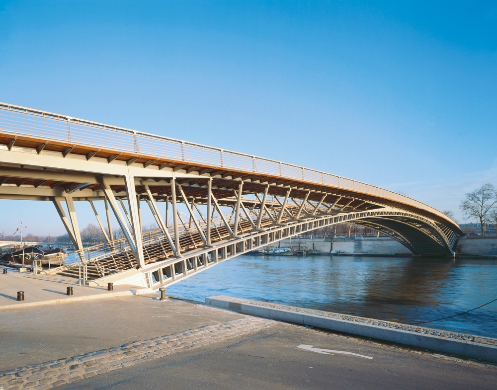 Solferino-Fußgängerbrücke in Paris, 1999