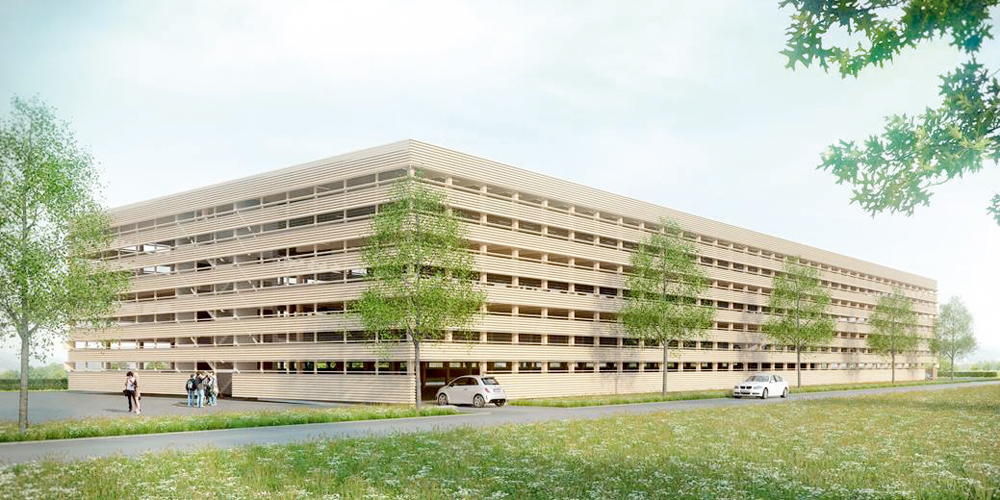 prototypischer Entwurf eines Bausystems für Parkhäuser in Buchen-FSH, TUM.wood – Wood in Research and Teaching, TU München, 2015