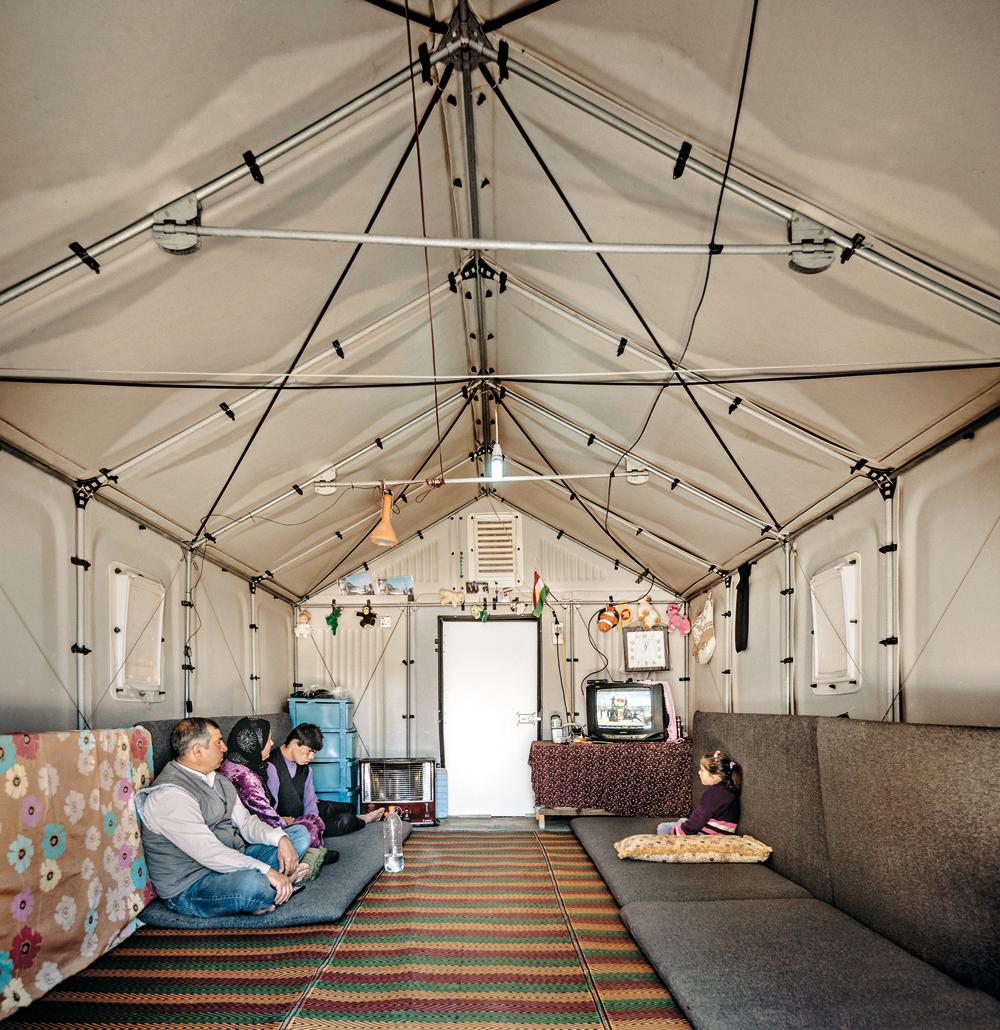 bewohntes Better Shelter in Kawergosk, Irak