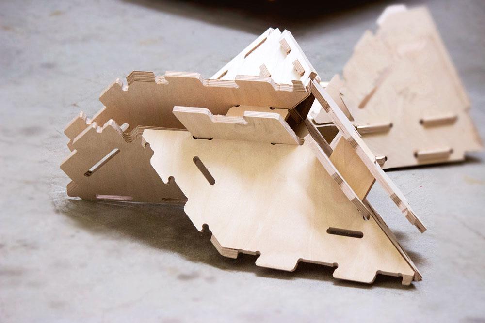 Fügetechnologie für Holz-Faltwerke, Objektplanung/Tragwerksplanung: IBOIS, EPF Lausanne