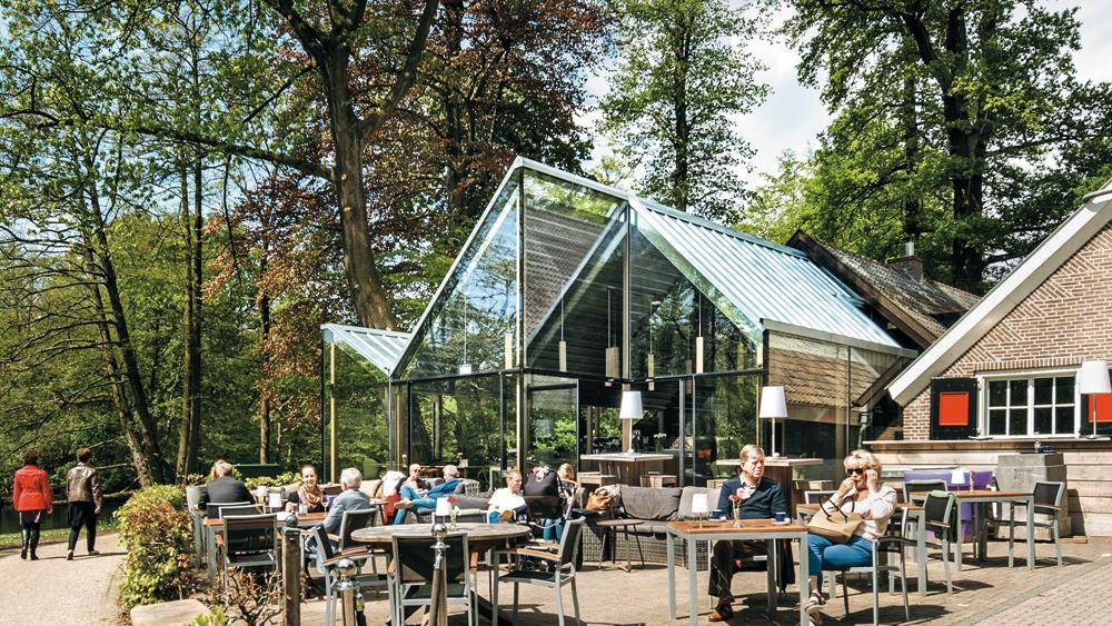 Restaurant »De Boerderij« in Arnheim, 2015, Architekten: Nexit Architecten, Arnheim
Tragwerksplanung: ABT, Velp