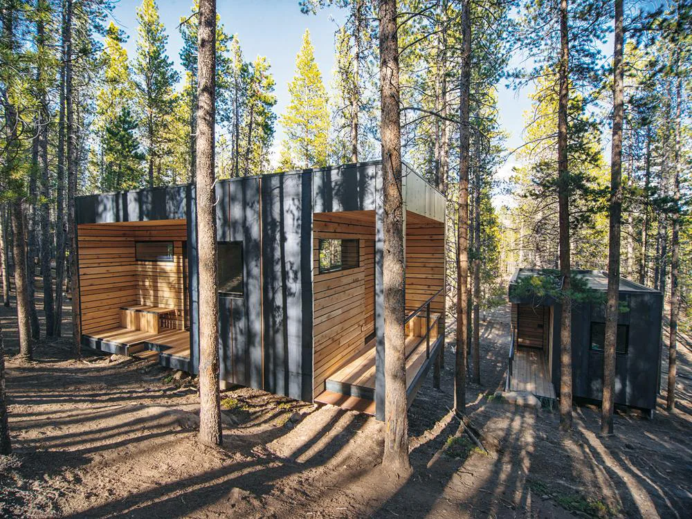Cabins in the Rocky Mountains