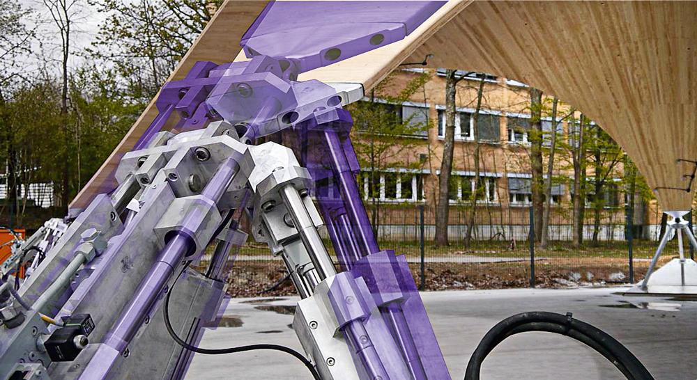Stuttgart Smart Shell: Überlagerung zweier aktiver Zustände des aktivierbaren Auflagers