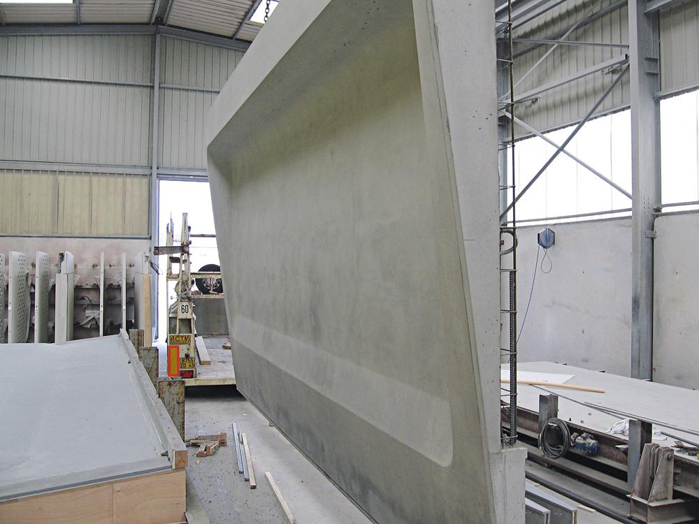 Parkdeck, Beton-Fertigteil Randplatte