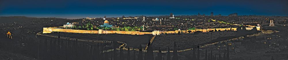 Klare Akzente setzte Roger Narboni 2012 mit seinem Lichtmasterplan für die Jerusalemer Altstadt: Die Beleuchtung wird gezielt auf die wichtigsten Baudenkmale und die Altstadtmauer konzentriert. Richtlinien für die Sanierung der öffentlichen Plätze der Stadt sollen darüber hinaus helfen, Lichtverschmutzung zu begrenzen.