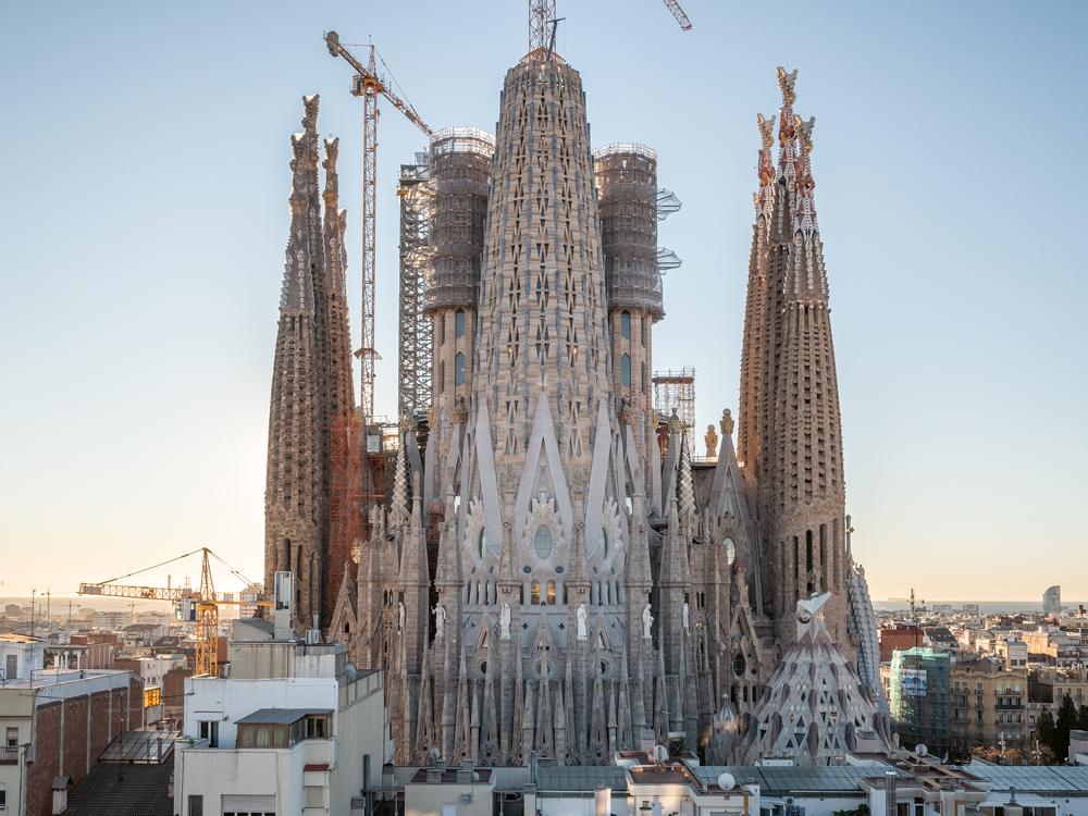 Mary tower, progress of construction in mid-January 2019