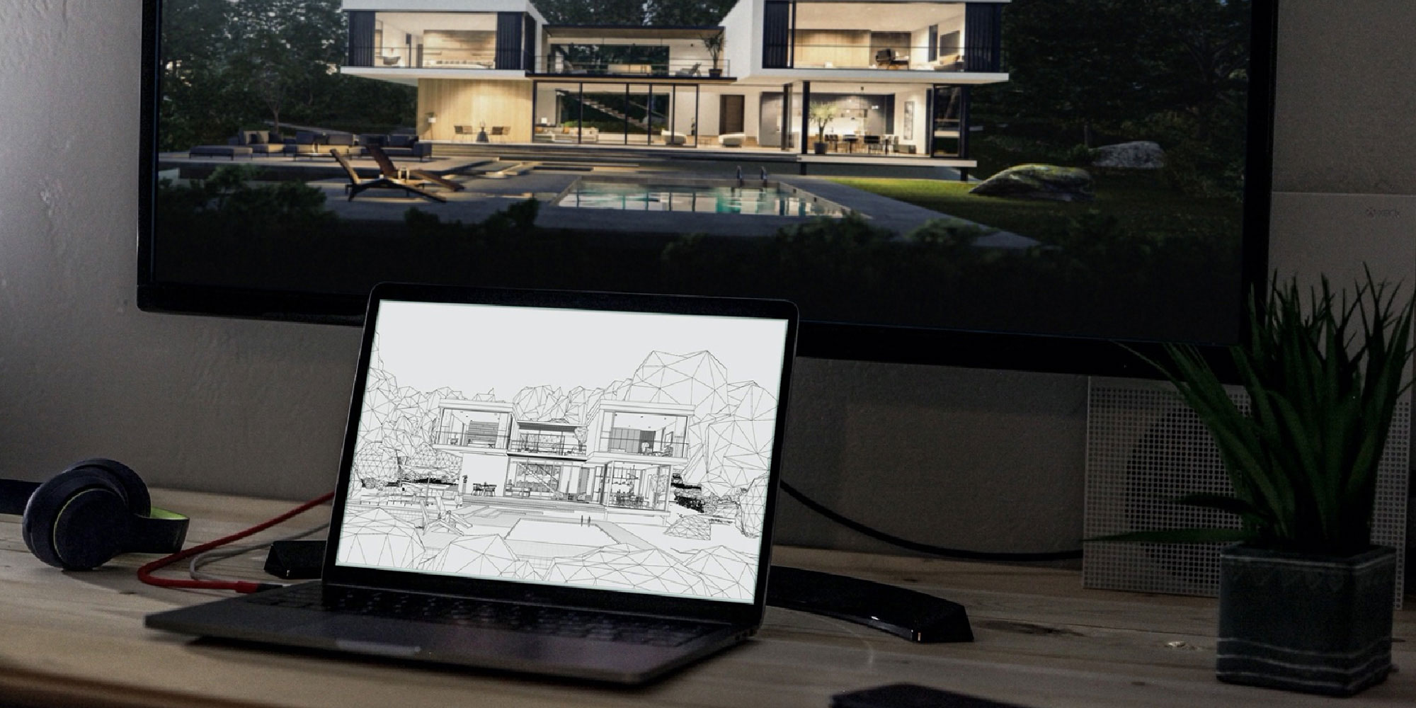 Mit einem Klick Architekturentwürfe bereits vor dem physischen Baubeginn erleben.