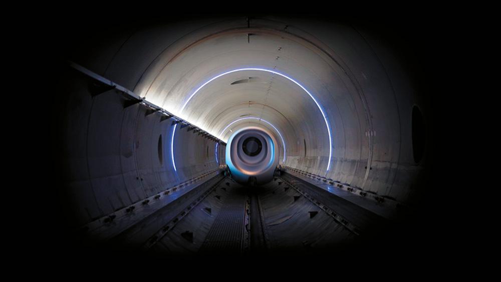 Teststrecke des Virgin Hyperloop Pegasus bei Las Vegas. Am 8. November 2020 schwebten hier zum ersten Mal Passagiere in Hyperloop-Kapseln durch die Vakuumröhre.